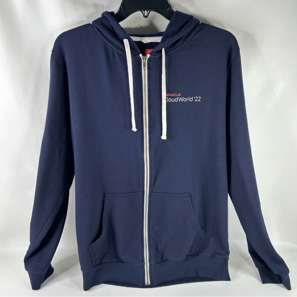 Marine Layer Oracle Jacket CloudWorld 22 Size Large Navy Full Zip Hoodie Men's